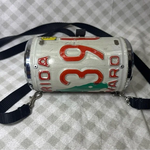 Rare Little Earth Florida License Plate Harley Davidson Barrel Purse Handbag - Picture 5 of 8
